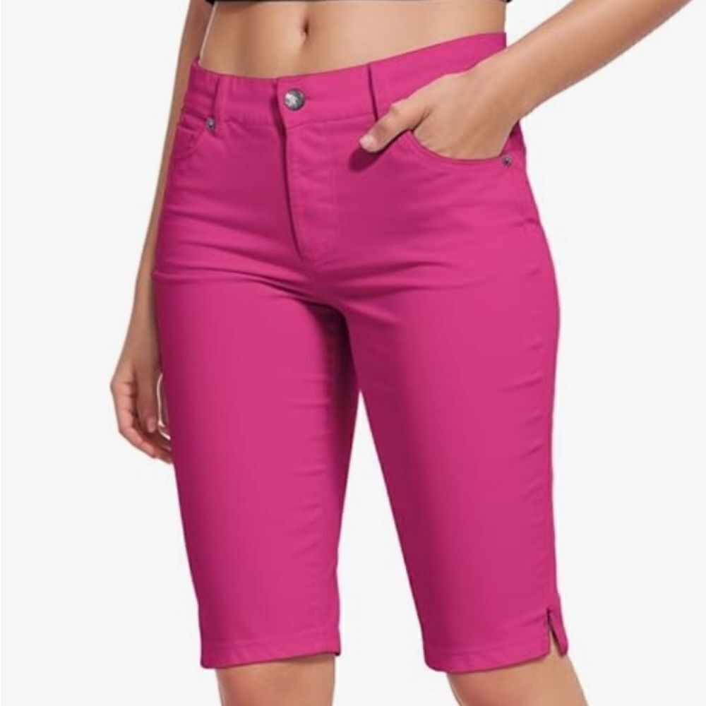304 NWT Hybrid & Company Ultra Comfy Butt Lift Stretch Bermuda City Short Sz 20
